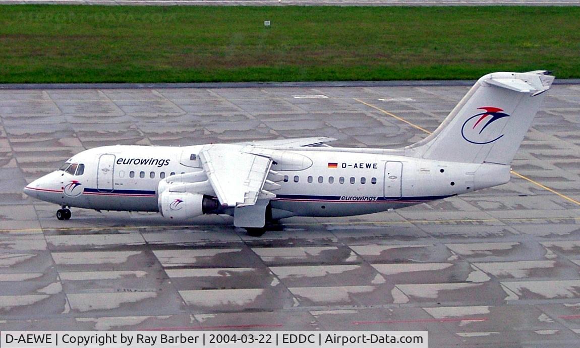D-AEWE, 1987 British Aerospace BAe.146-200 C/N E2077, BAe 146-200 [E2077] (Eurowings) Dresden~D 22/03/2004