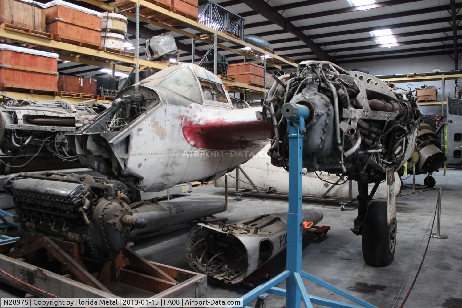 N2897S, Lockheed P-38L-5 Lightning C/N 7765, Restoration work of a P-38 Lightning at Fantasy of Flight