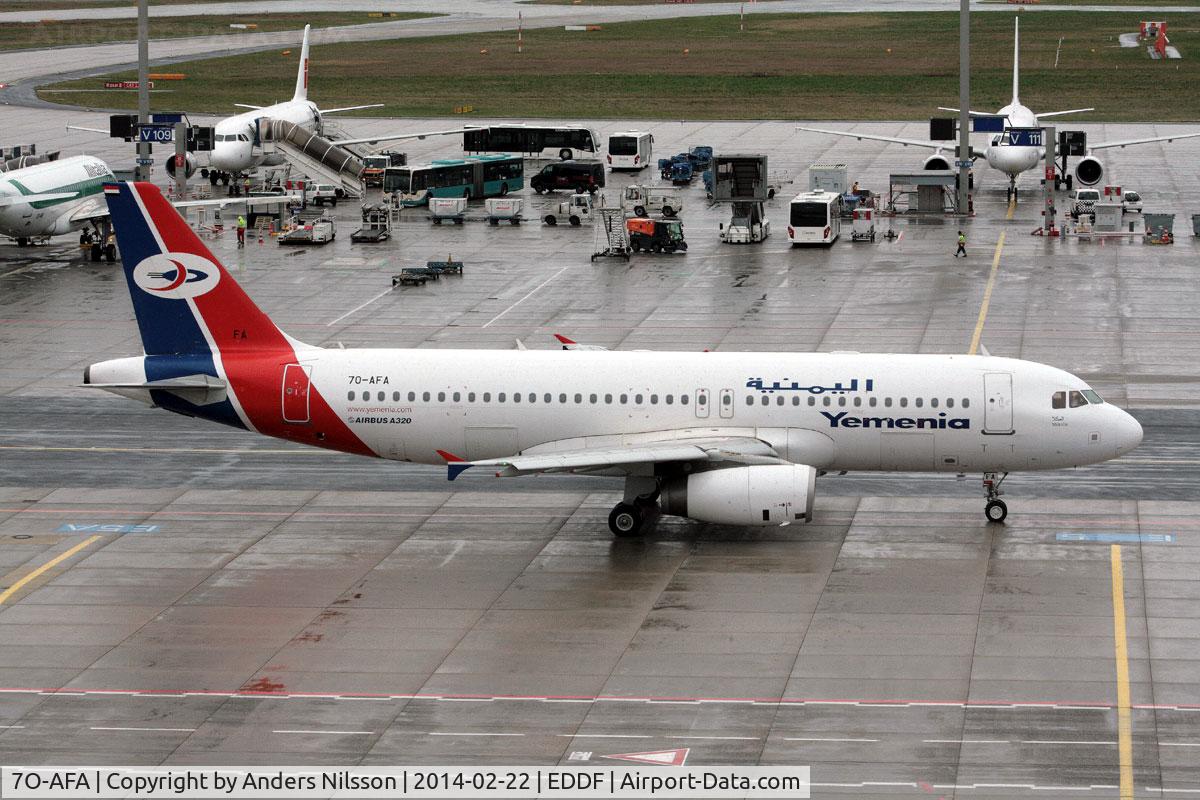 7O-AFA, 2011 Airbus A320-233 C/N 4653, Taxiing for take off.