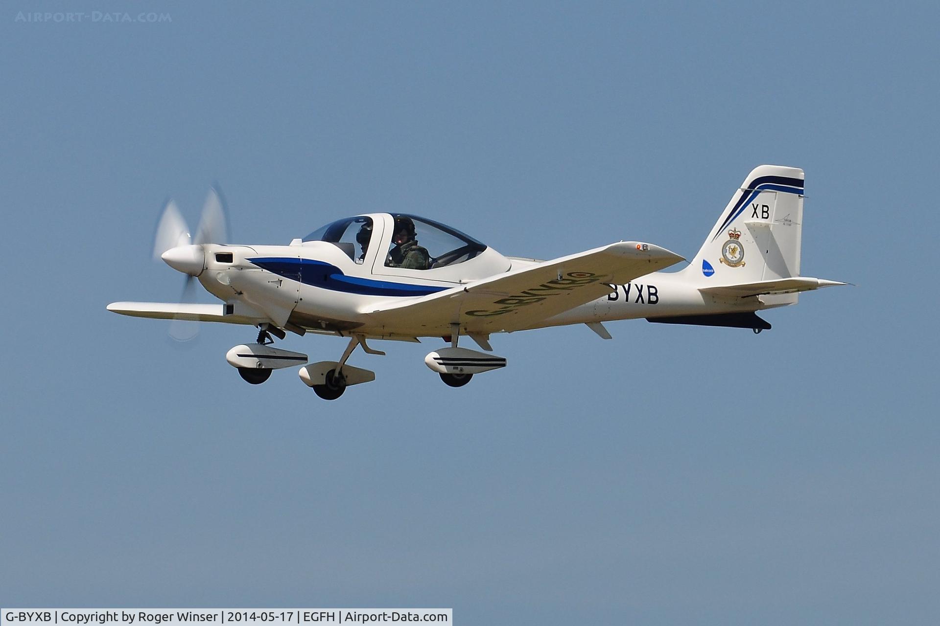 G-BYXB, 2001 Grob G-115E Tutor T1 C/N 82162/E, Visiting Grob Tutor coded XB operated by Babcock Aerospace departing Runway 22. Wearing 3 FTS markings.