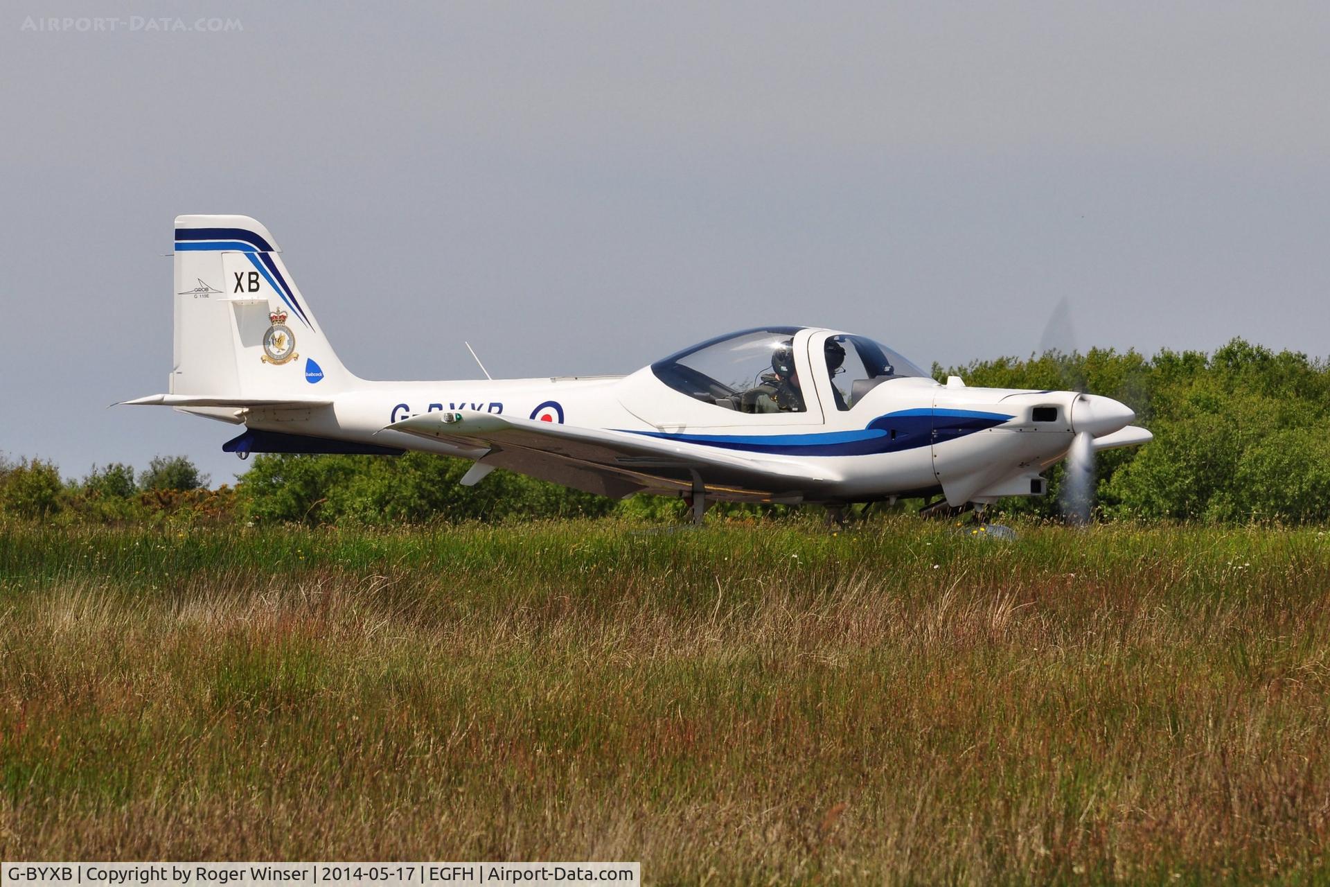 G-BYXB, 2001 Grob G-115E Tutor T1 C/N 82162/E, Visiting Grob Tutor coded XB operated by Babcock Aerospace. Wearing 3 FTS markings.