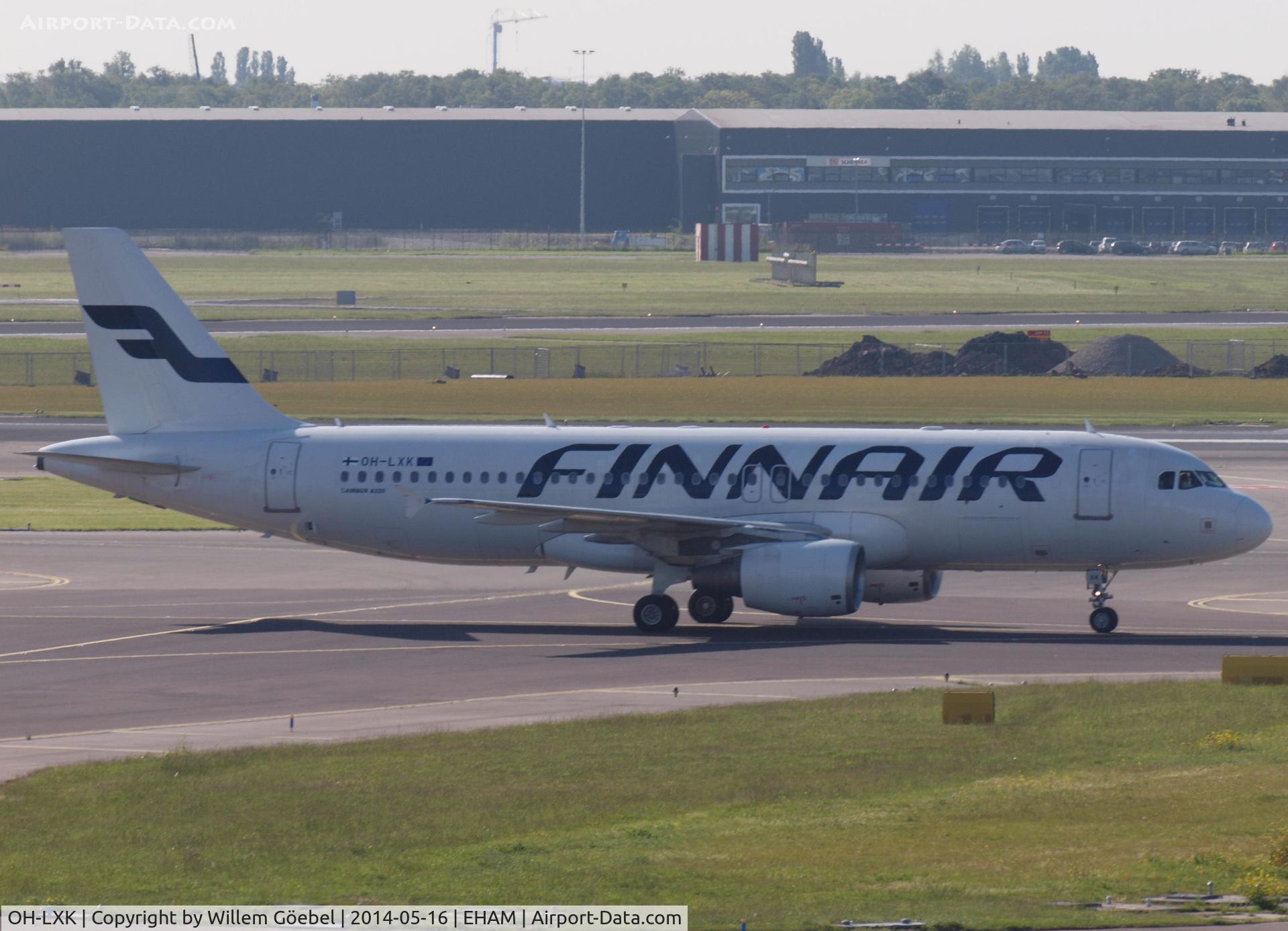 OH-LXK, 2003 Airbus A320-214 C/N 2065, Taxi to the gate of Schiphol Airport