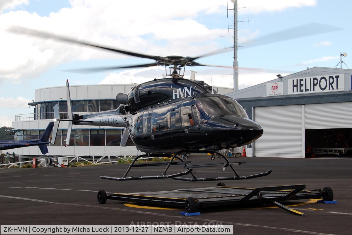 ZK-HVN, Bell 427 C/N 56017, At Mechanics Bay Heliport