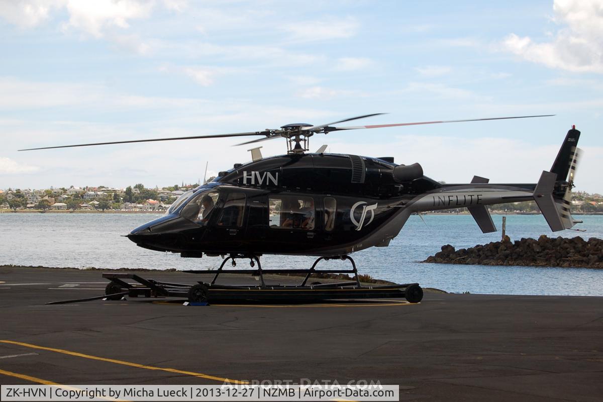 ZK-HVN, Bell 427 C/N 56017, At Mechanics Bay Heliport