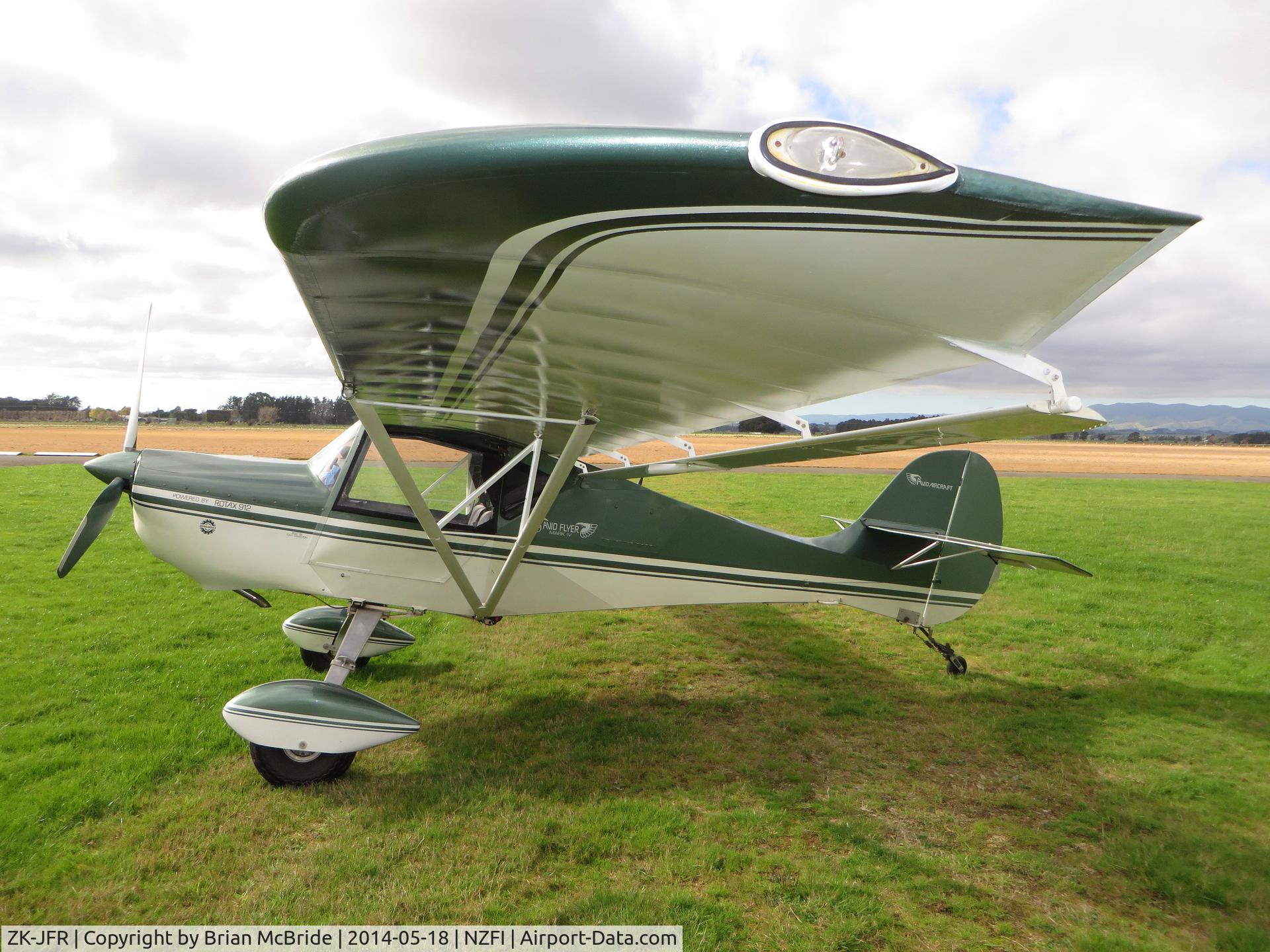 ZK-JFR, Avid Flyer STOL UL C/N 1206C, Avid Flyer STOL. ZK-JFR cn 1206C. Fielding Aerodrome (ICAO NZFI). Image © Brian McBride. 18 May 2014