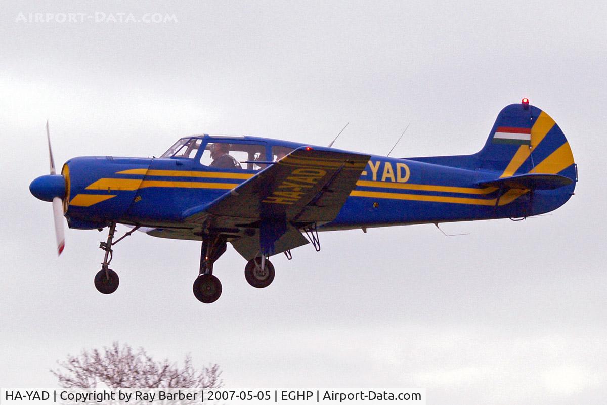 HA-YAD, 1983 Yakovlev Yak-18T C/N 22202054812, Yakovlev Yak-18T [22202054812] Popham~G 05/05/2007