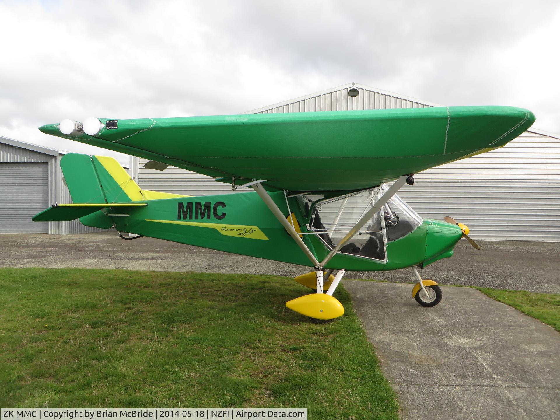 ZK-MMC, X-Air H Hanuman C/N 1034, X-Air Hanuman. ZK-MMC cn 1034. Manawatu Microlight Club (Inc). Fielding Aerodrome (ICAO NZFI). Image © Brian McBride. 18 May 2014