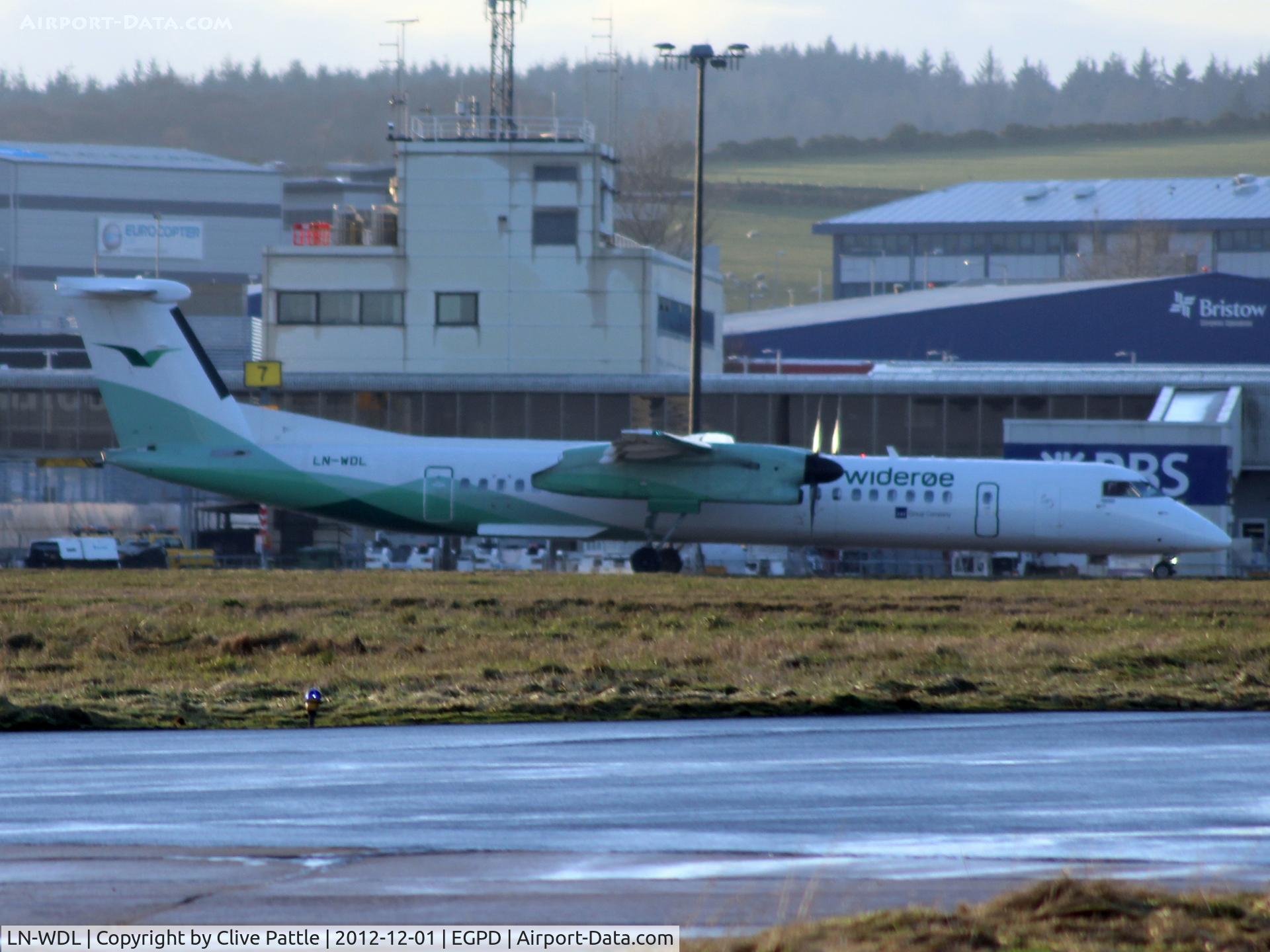 LN-WDL, 2011 De Havilland Canada DHC-8-402Q Dash 8 C/N 4392, LN-WLD at Aberdeen EGPD