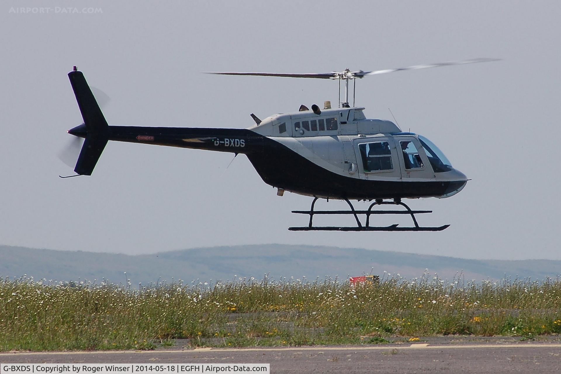 G-BXDS, 1979 Bell 206B JetRanger III C/N 2734, Visiting Jet Ranger III helicopter operated by Aerospeed. Previously registered OY-HDK.
