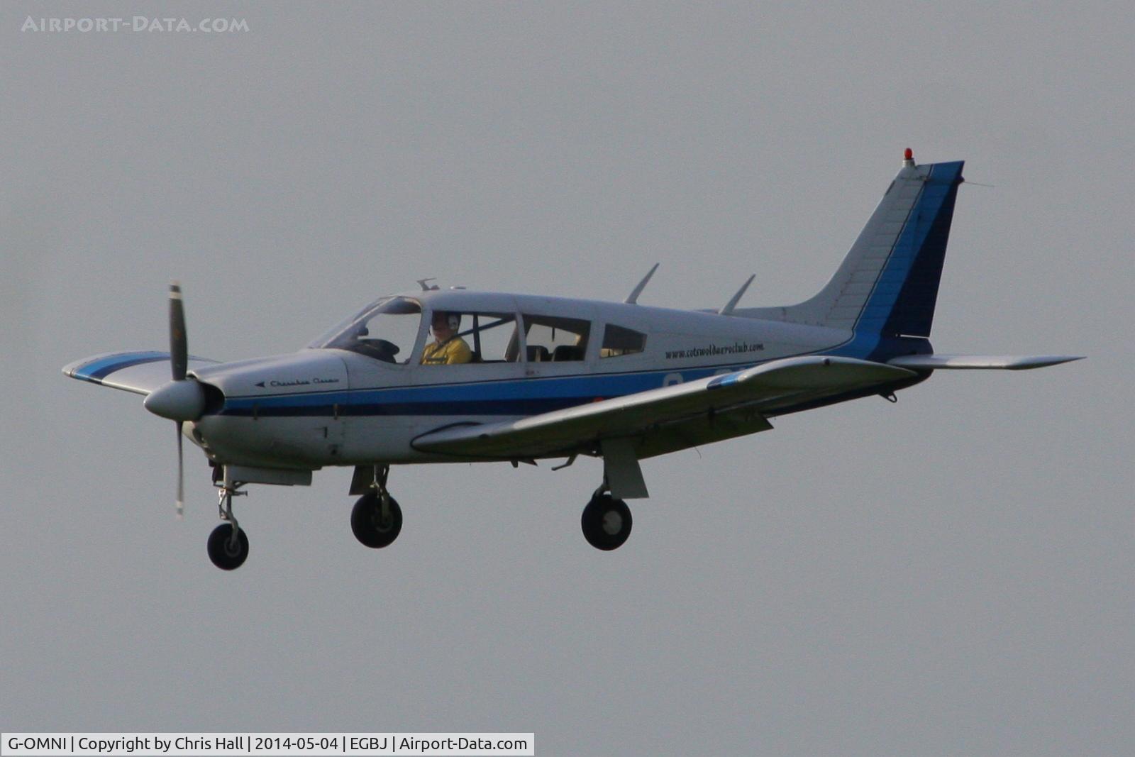 G-OMNI, 1973 Piper PA-28R-200-2 Cherokee Arrow II C/N 28R-7335130, at Staverton