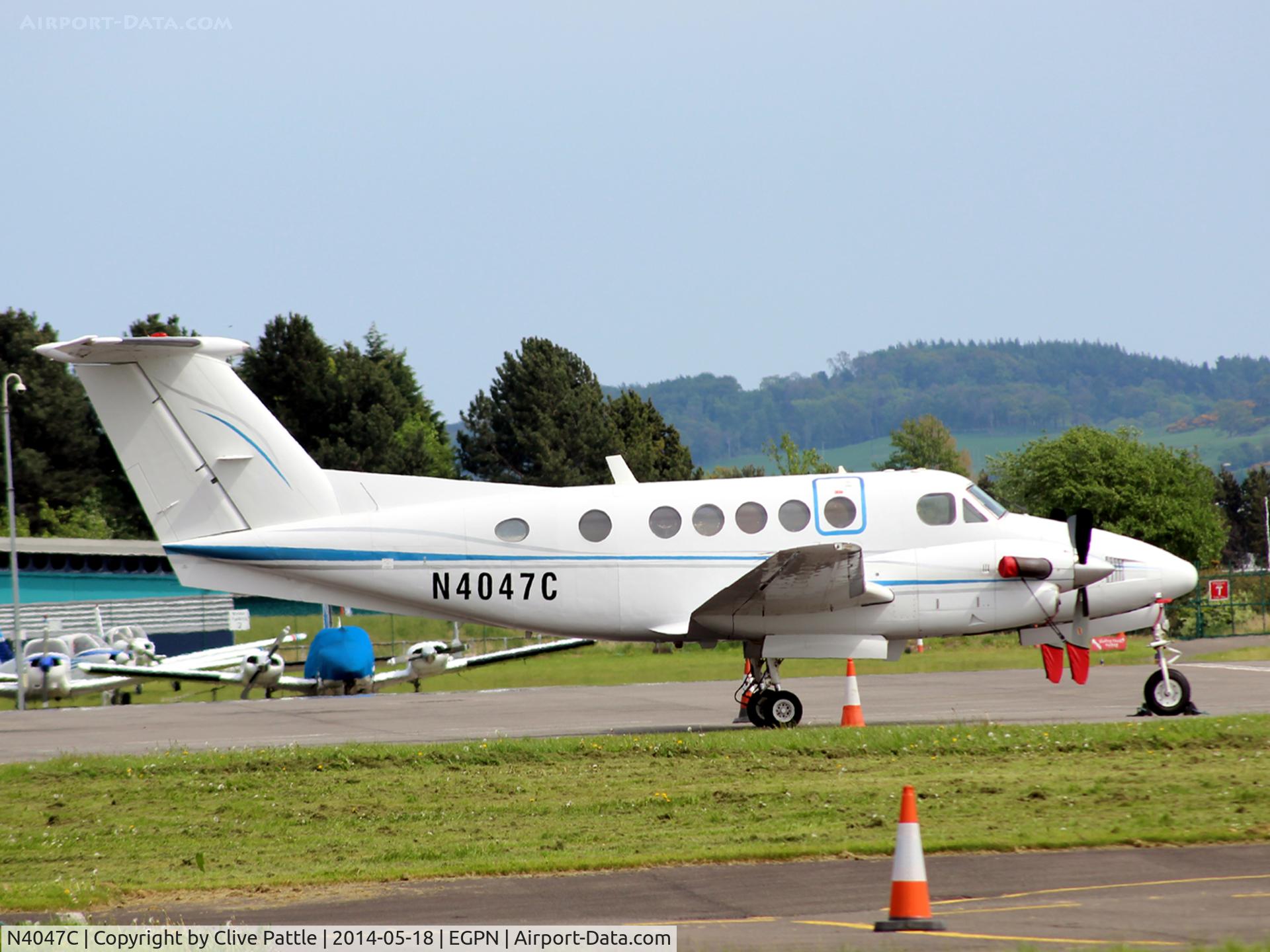 N4047C, 1983 Beech 200 Super King Air C/N BB202, On apron at Dundee Riverside EGPN for a weekend stop-over