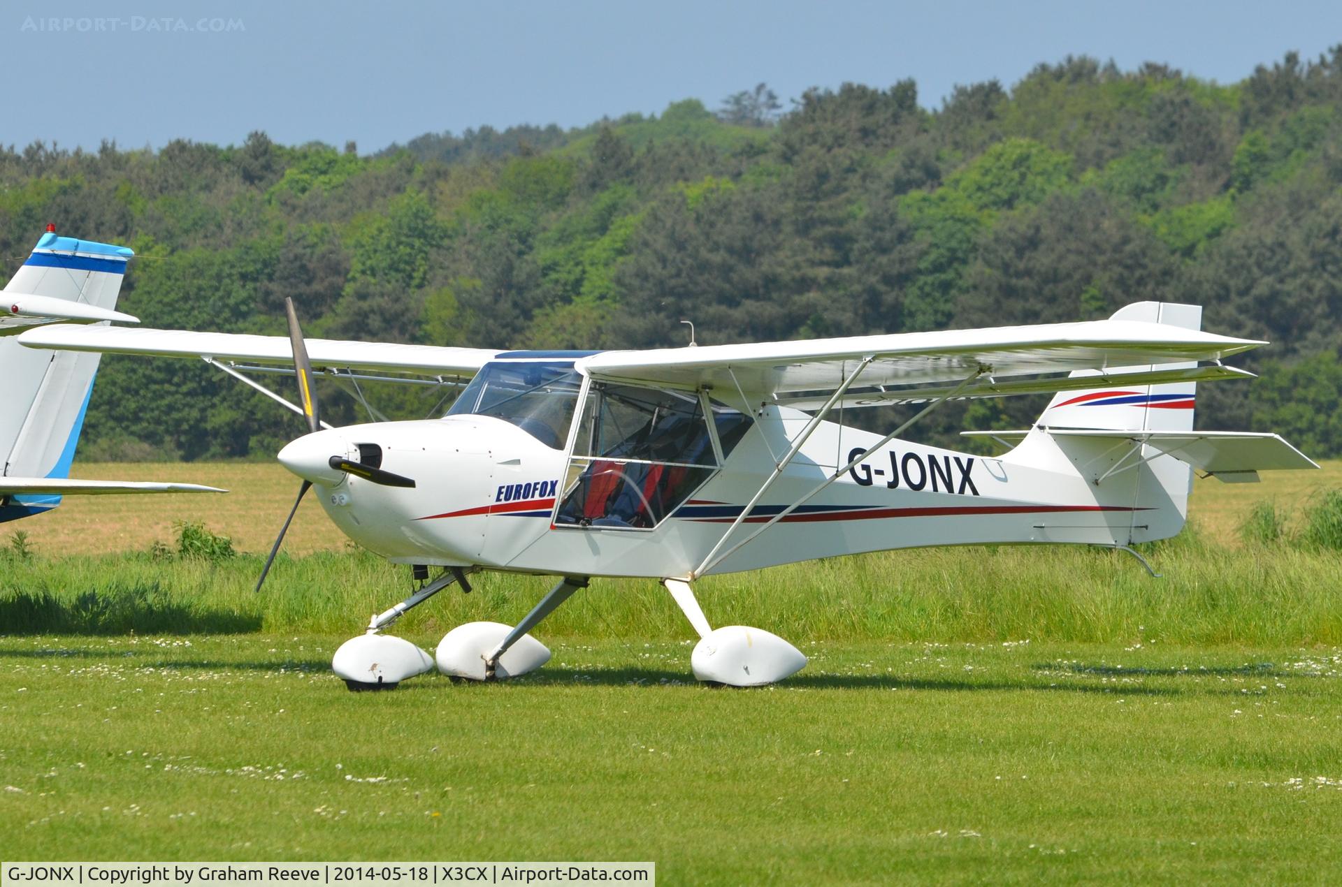 G-JONX, 2010 Aeropro Eurofox 912(1) C/N BMAA/HB/597, Parked at Northrepps.