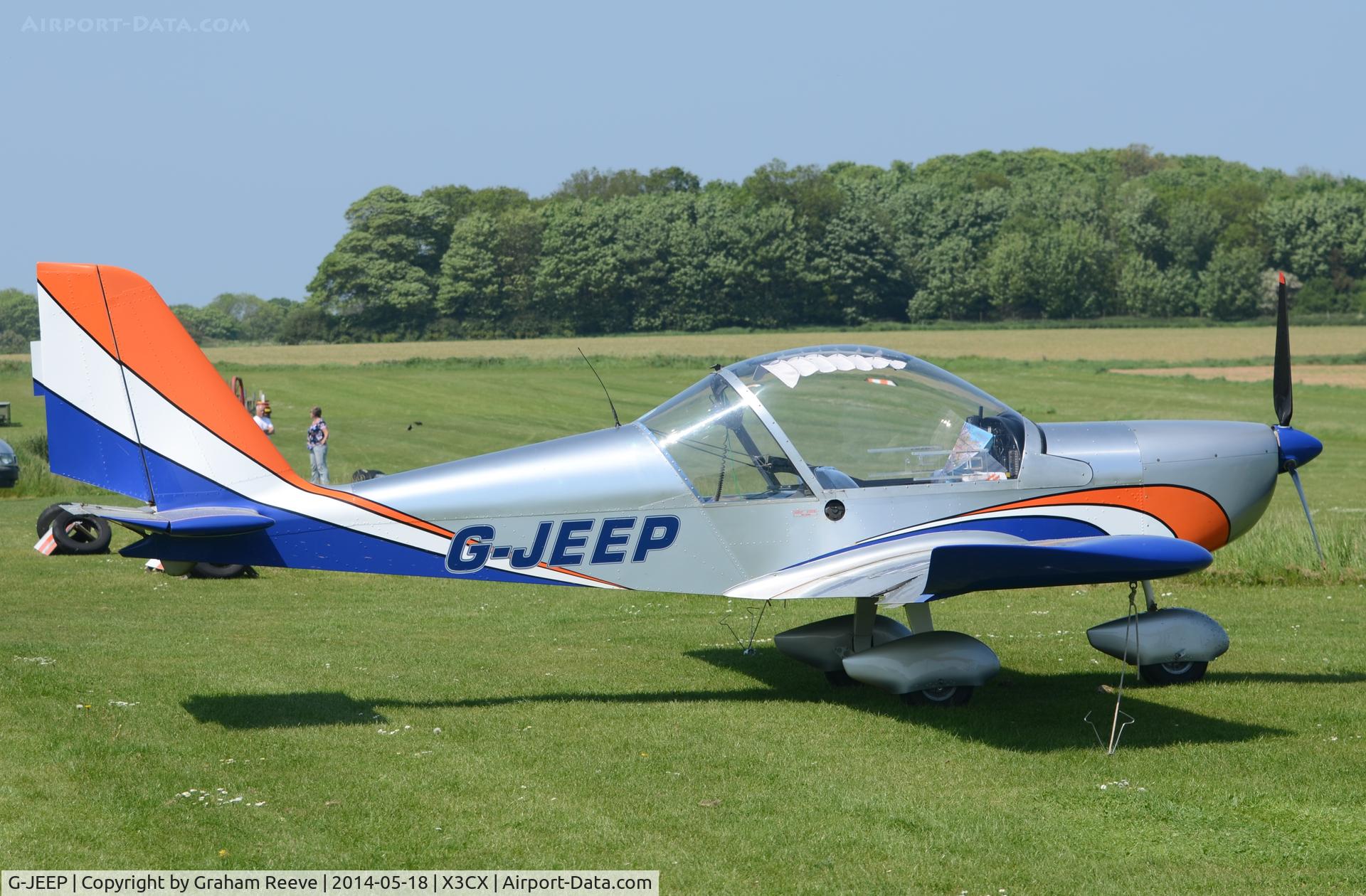 G-JEEP, 2002 Aerotechnik EV-97A Eurostar C/N PFA 315-13888, Parked at Northrepps.