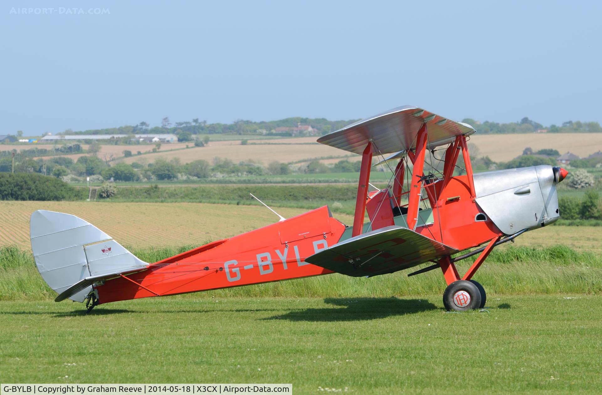 G-BYLB, 1940 De Havilland DH-82A Tiger Moth II C/N 83286, Parked at Northrepps.