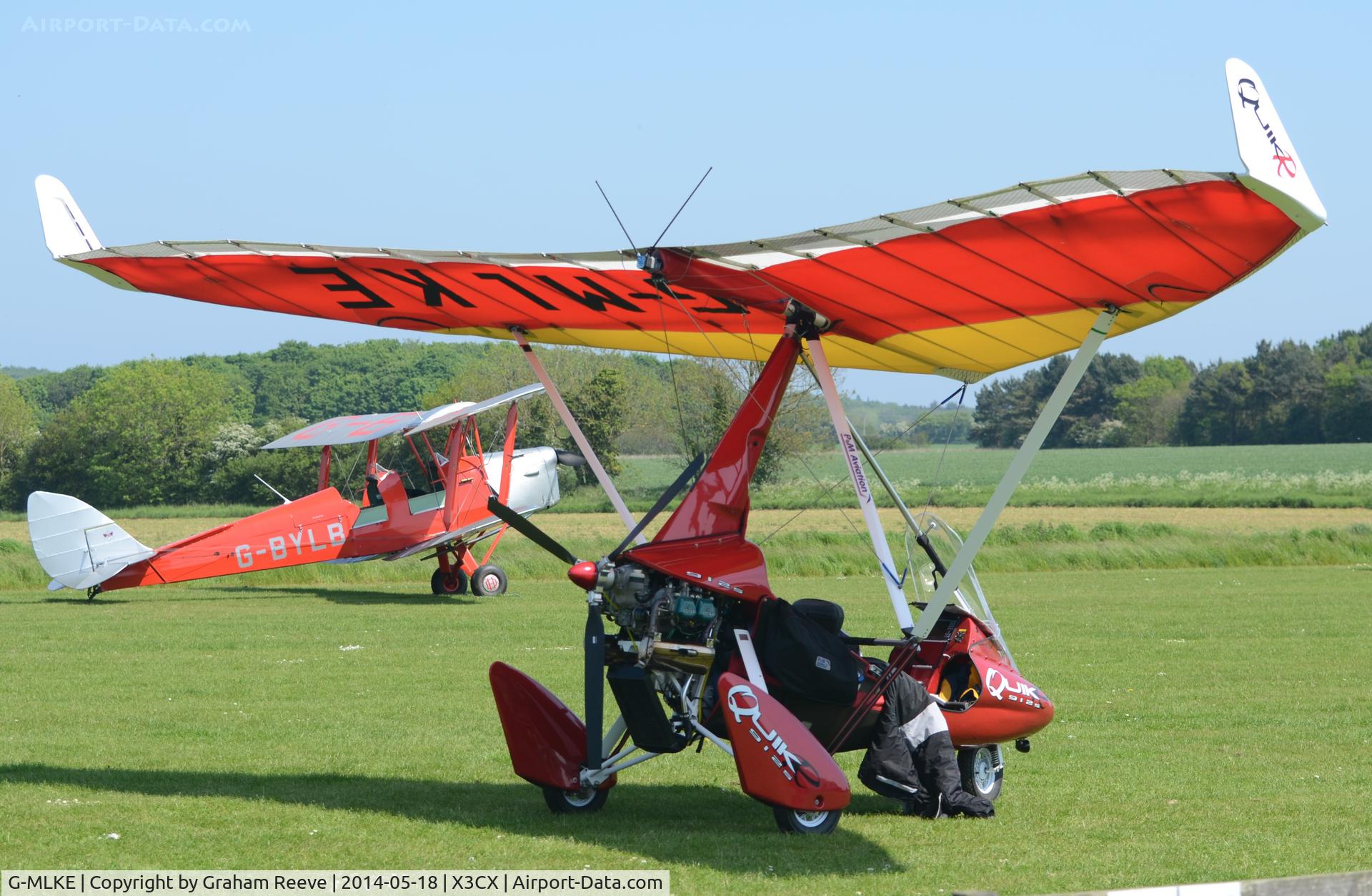 G-MLKE, 2009 P&M Aviation QuikR C/N 8442, Parked at Northrepps.