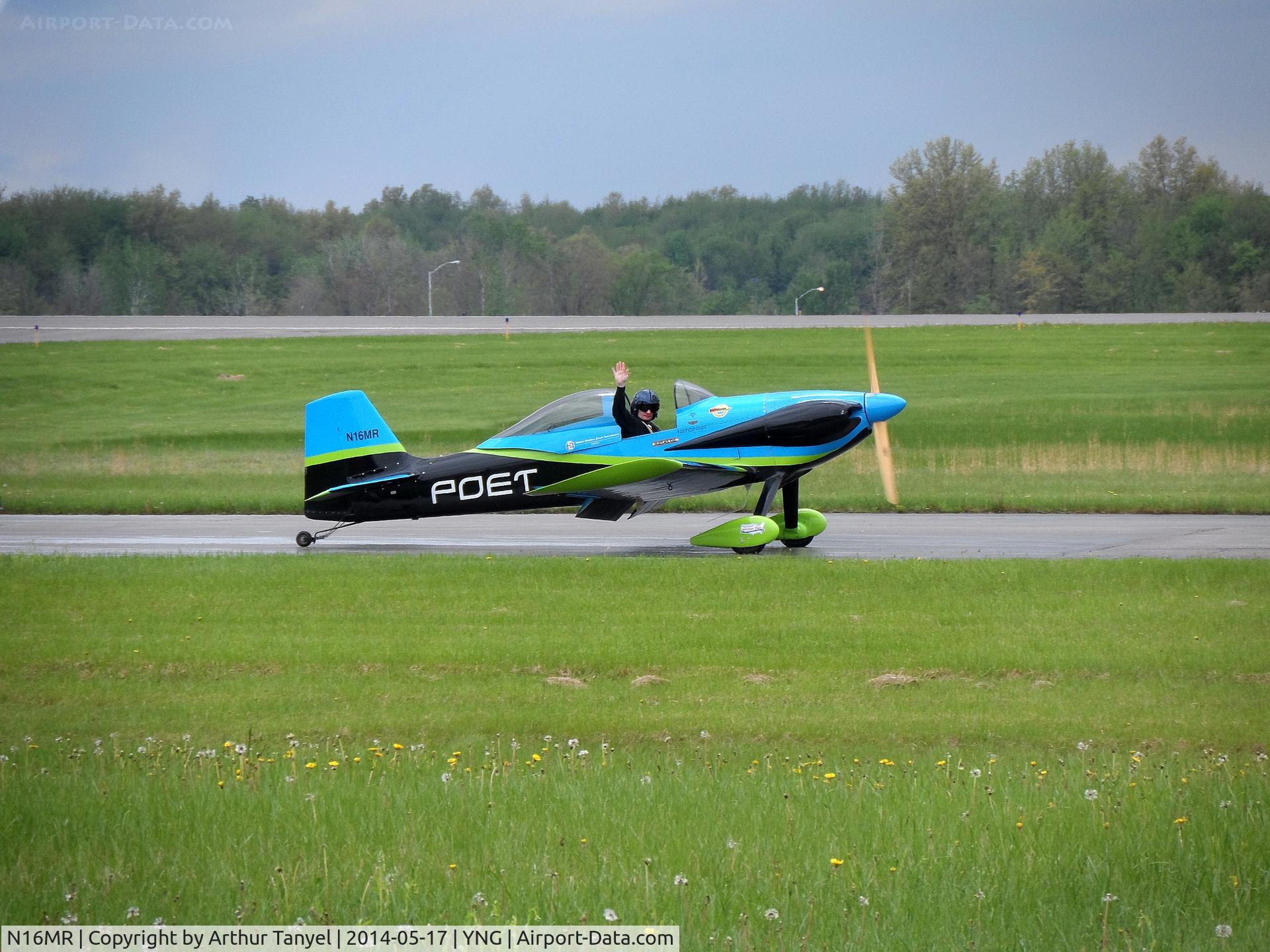 N16MR, 1988 Vans RV-3A C/N 811-3, Saluting the crowd after performing @ the Youngstown Airshow
