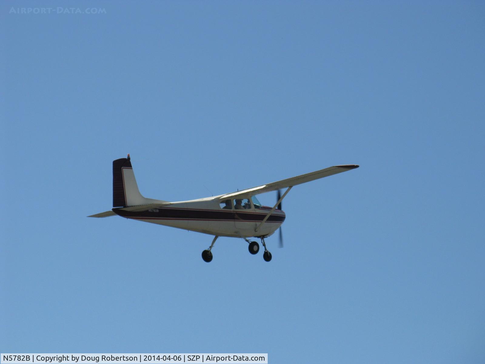 N5782B, 1956 Cessna 182 Skylane C/N 33782, 1956 Cessna 182 SKYLANE, Continental O-470-S 230 Hp,  takeoff climb Rwy 22