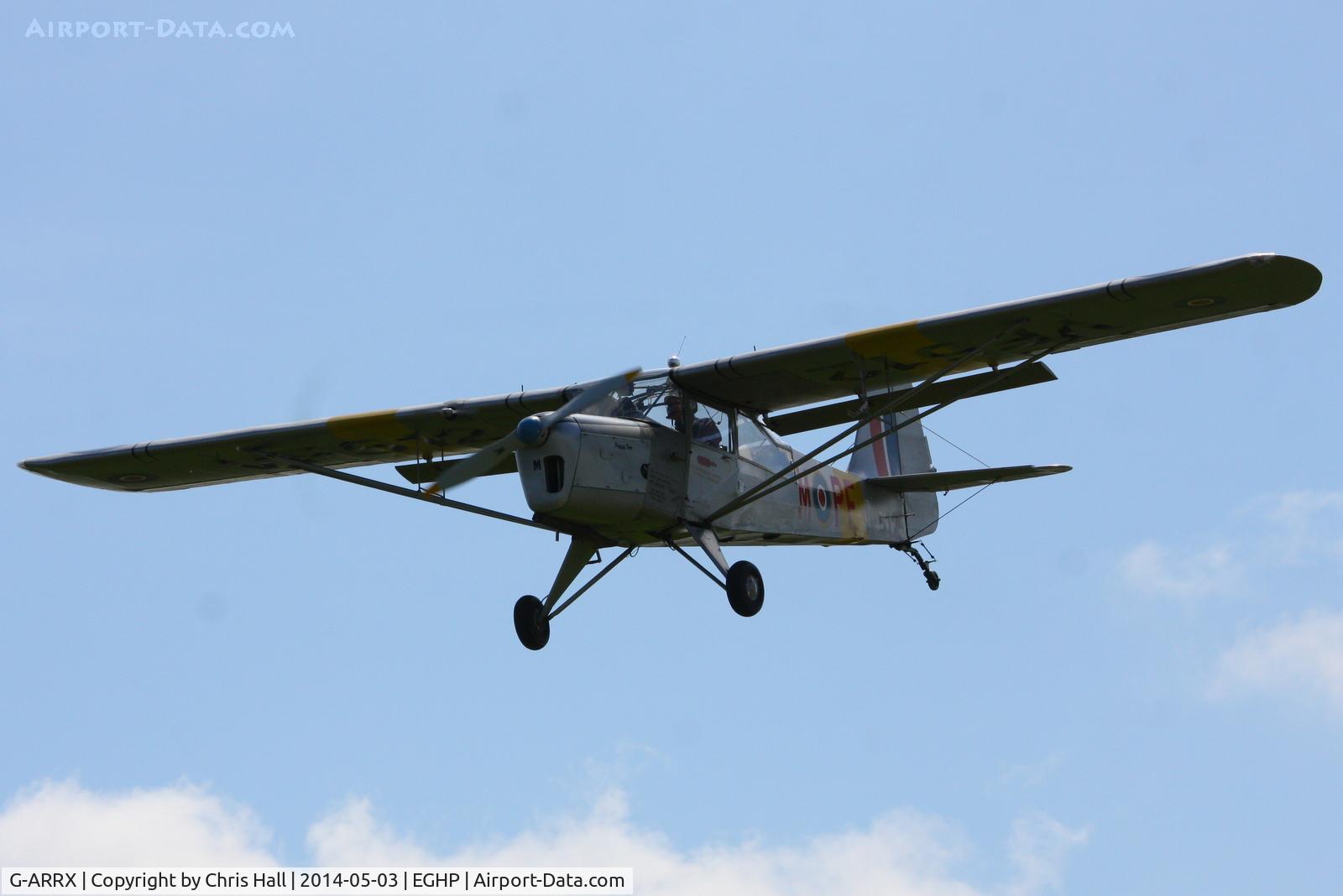 G-ARRX, 1946 Auster 6A Tugmaster C/N 2281, at the 2014 Microlight Trade Fair, Popham