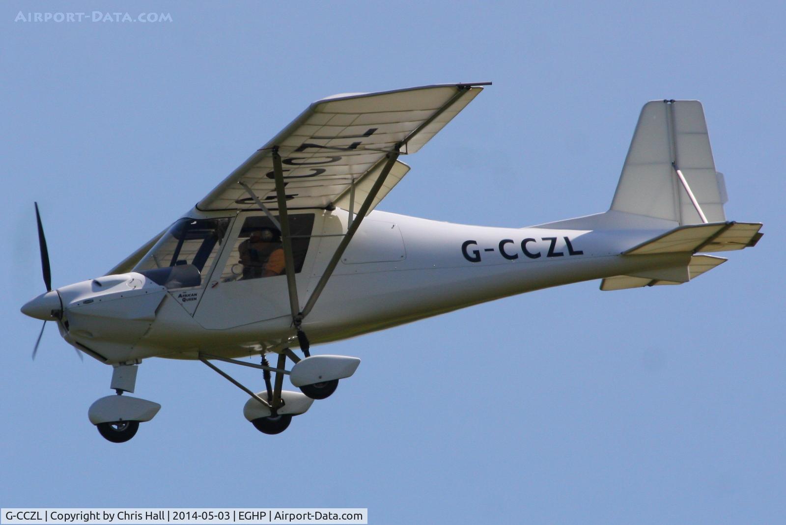 G-CCZL, 2004 Comco Ikarus C42 FB80 C/N 0410-6620, at the 2014 Microlight Trade Fair, Popham