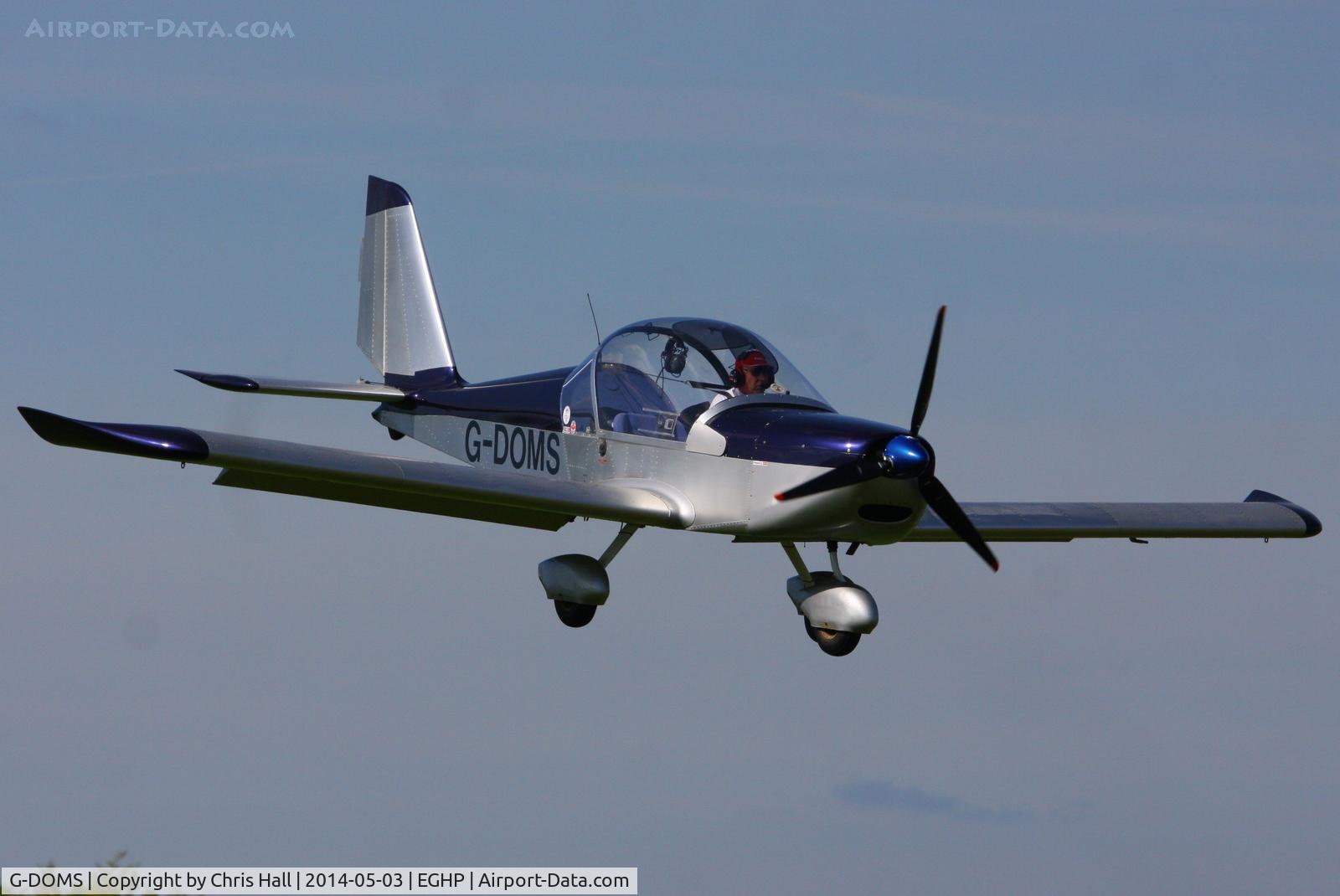 G-DOMS, 2004 Aerotechnik EV-97A Eurostar C/N PFA 315-14254, at the 2014 Microlight Trade Fair, Popham