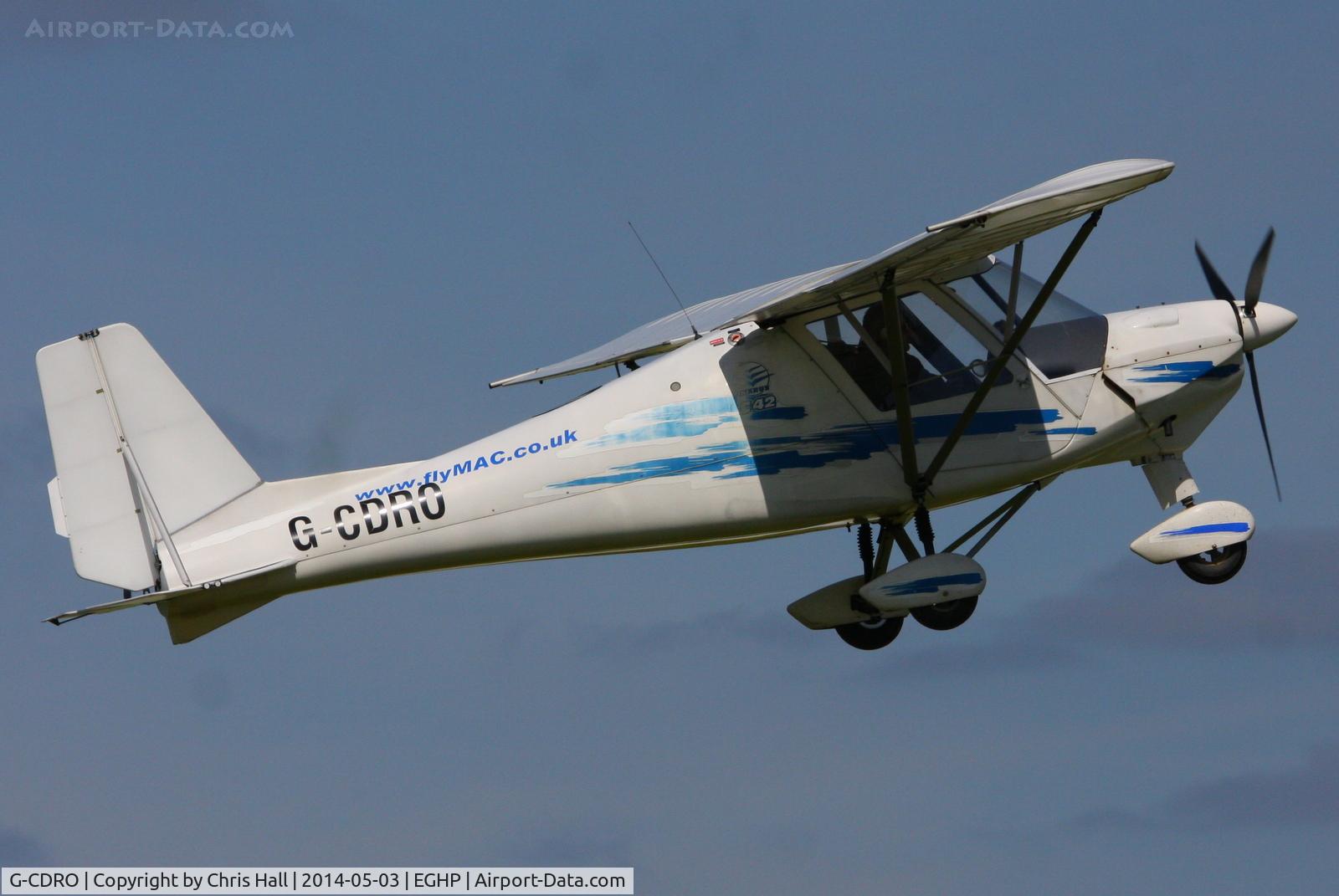 G-CDRO, 2005 Comco Ikarus C42 FB80 C/N 0507-6750, at the 2014 Microlight Trade Fair, Popham