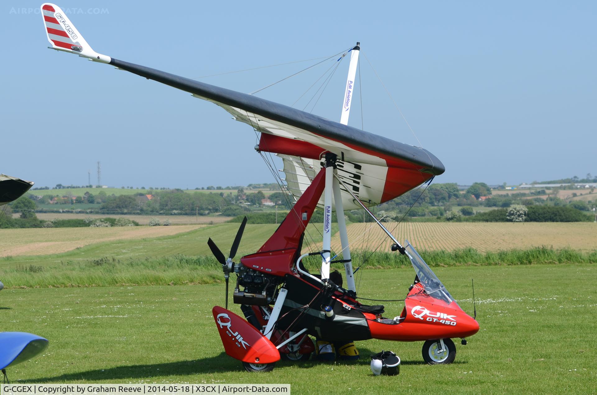 G-CGEX, 2009 P&M Aviation Quik GT450 C/N 8491, Parked at Northrepps.
