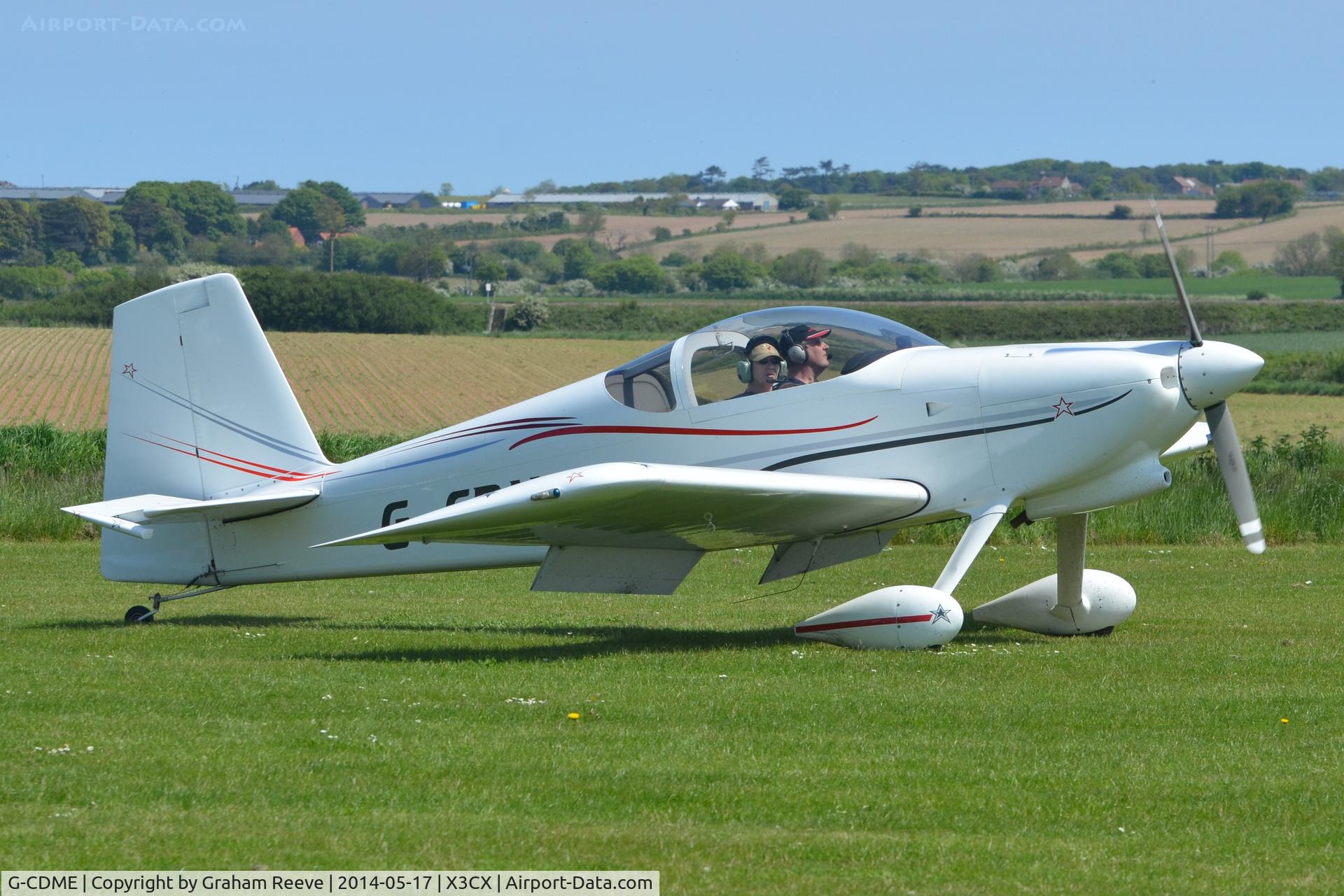 G-CDME, 2006 Vans RV-7 C/N PFA 323-14151, Just landed at Northrepps.