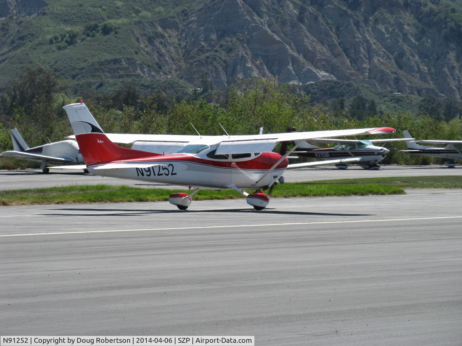 N91252, 1973 Cessna 182P Skylane C/N 18261981, 1973 Cessna 182P SKYLANE, Continental O-470-s 230 Hp, landing roll Rwy 22