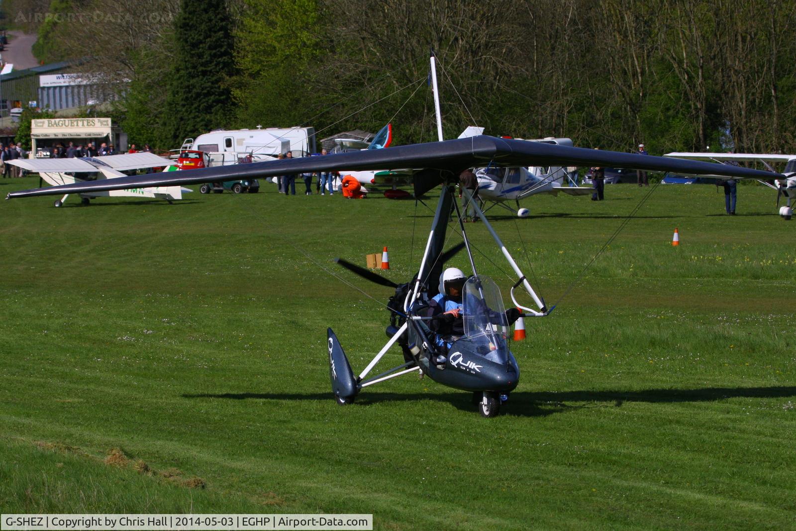 G-SHEZ, 2003 Mainair Pegasus Quik C/N 7993, at the 2014 Microlight Trade Fair, Popham