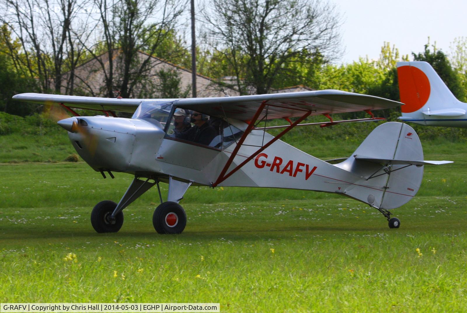 G-RAFV, 1992 Avid Speedwing C/N PFA 189-11738, at the 2014 Microlight Trade Fair, Popham