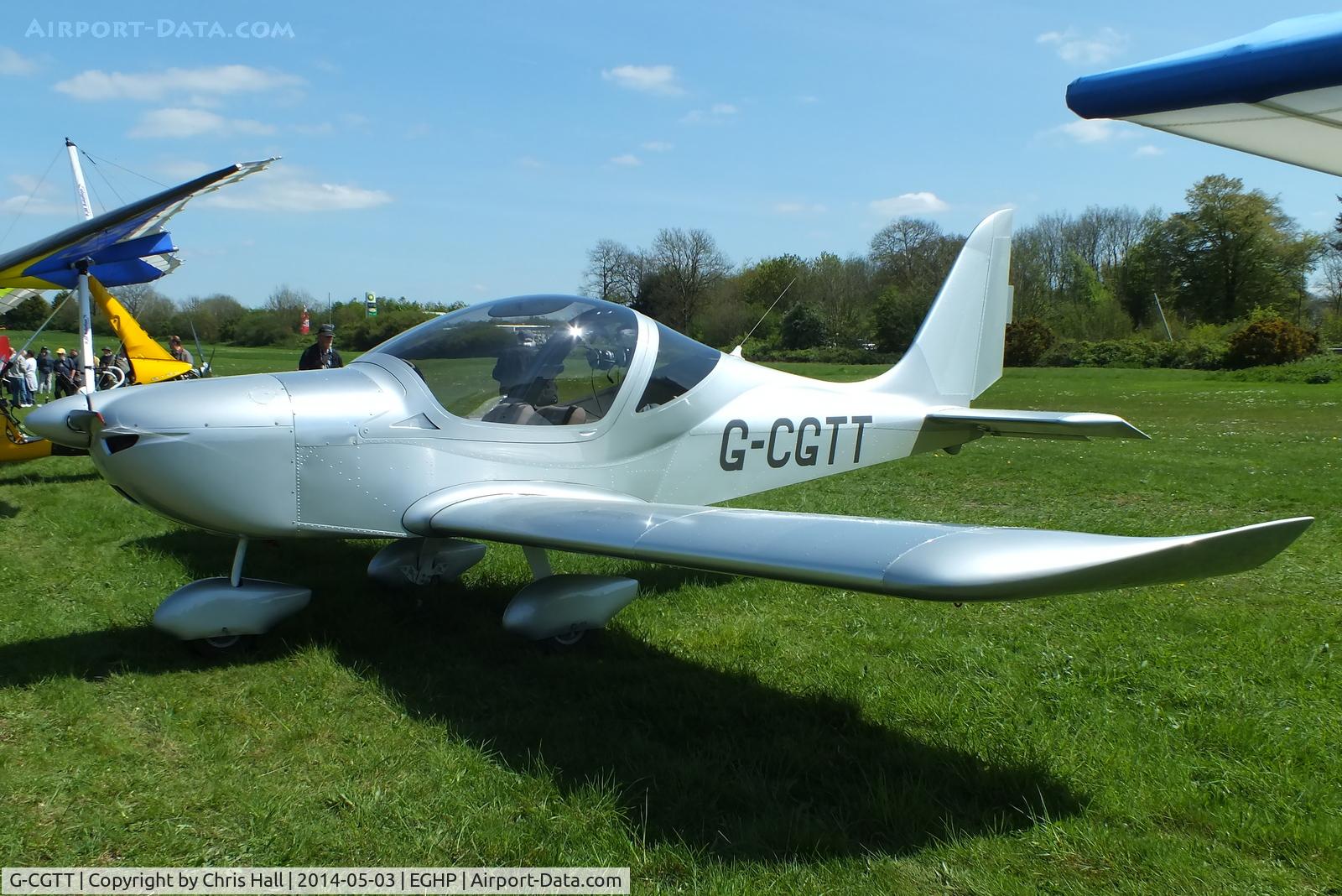 G-CGTT, 2011 Aerotechnik EV-97 Eurostar SL C/N LAA315B-14985, at the 2014 Microlight Trade Fair, Popham