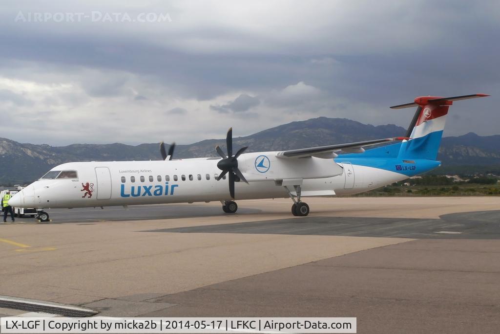 LX-LGF, 2011 De Havilland Canada DHC-8-402Q Dash 8 C/N 4349, Parked