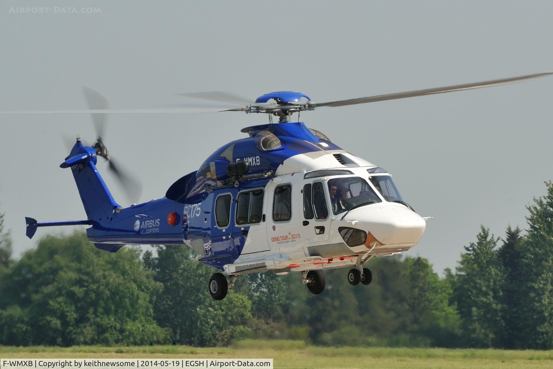 F-WMXB, Airbus Helicopter H175M C/N 5001, Arriving following first demo flight from Norwich.