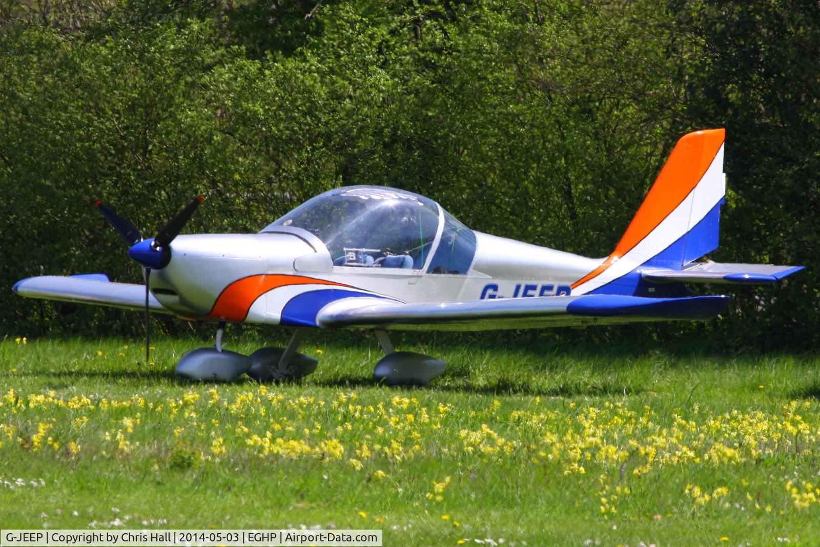 G-JEEP, 2002 Aerotechnik EV-97A Eurostar C/N PFA 315-13888, at the 2014 Microlight Trade Fair, Popham