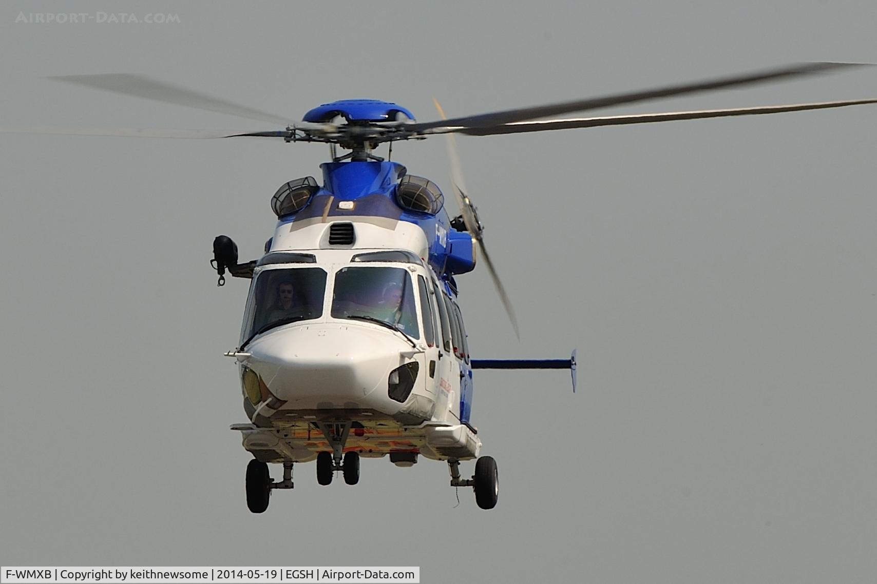 F-WMXB, Airbus Helicopter H175M C/N 5001, Arriving following first demo flight from Norwich.