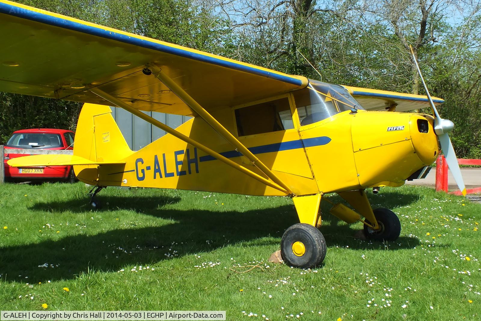 G-ALEH, 1948 Piper PA-17 Vagabond C/N 17-87, at the 2014 Microlight Trade Fair, Popham