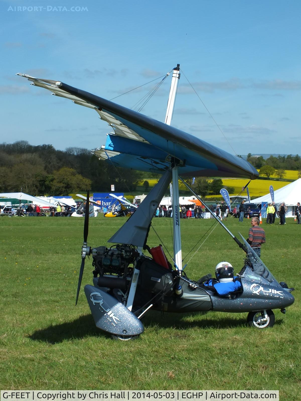 G-FEET, 2005 P&M Aviation Pegasus Quik C/N 8133, at the 2014 Microlight Trade Fair, Popham