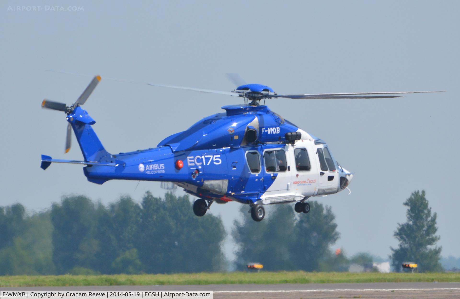 F-WMXB, Airbus Helicopter H175M C/N 5001, Departing from Norwich.