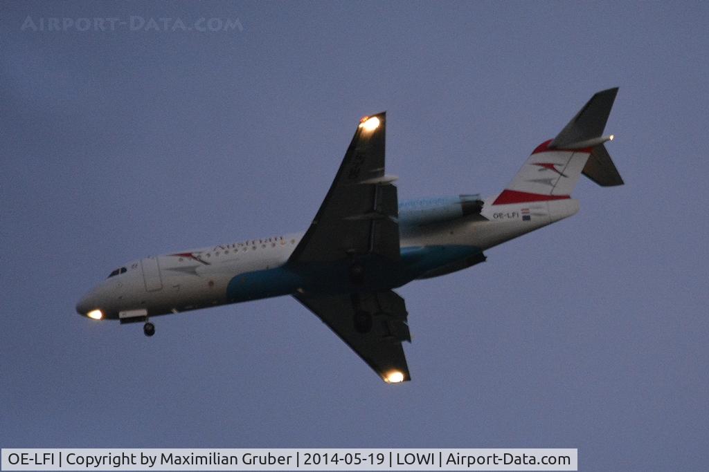 OE-LFI, 1995 Fokker 70 (F-28-0070) C/N 11529, Austrian (Tyrolean)
