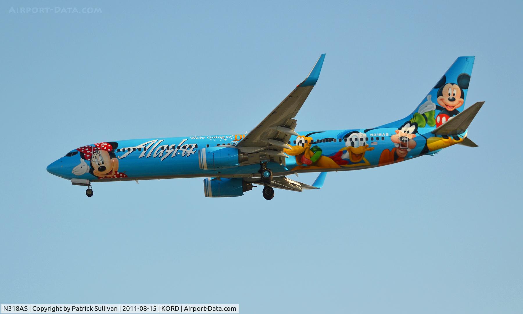 N318AS, 2003 Boeing 737-990 C/N 30018, Landing 10L O'Hare