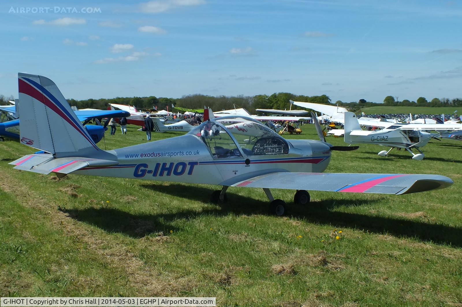 G-IHOT, 2004 Cosmik EV-97 TeamEurostar UK C/N 2007, at the 2014 Microlight Trade Fair, Popham