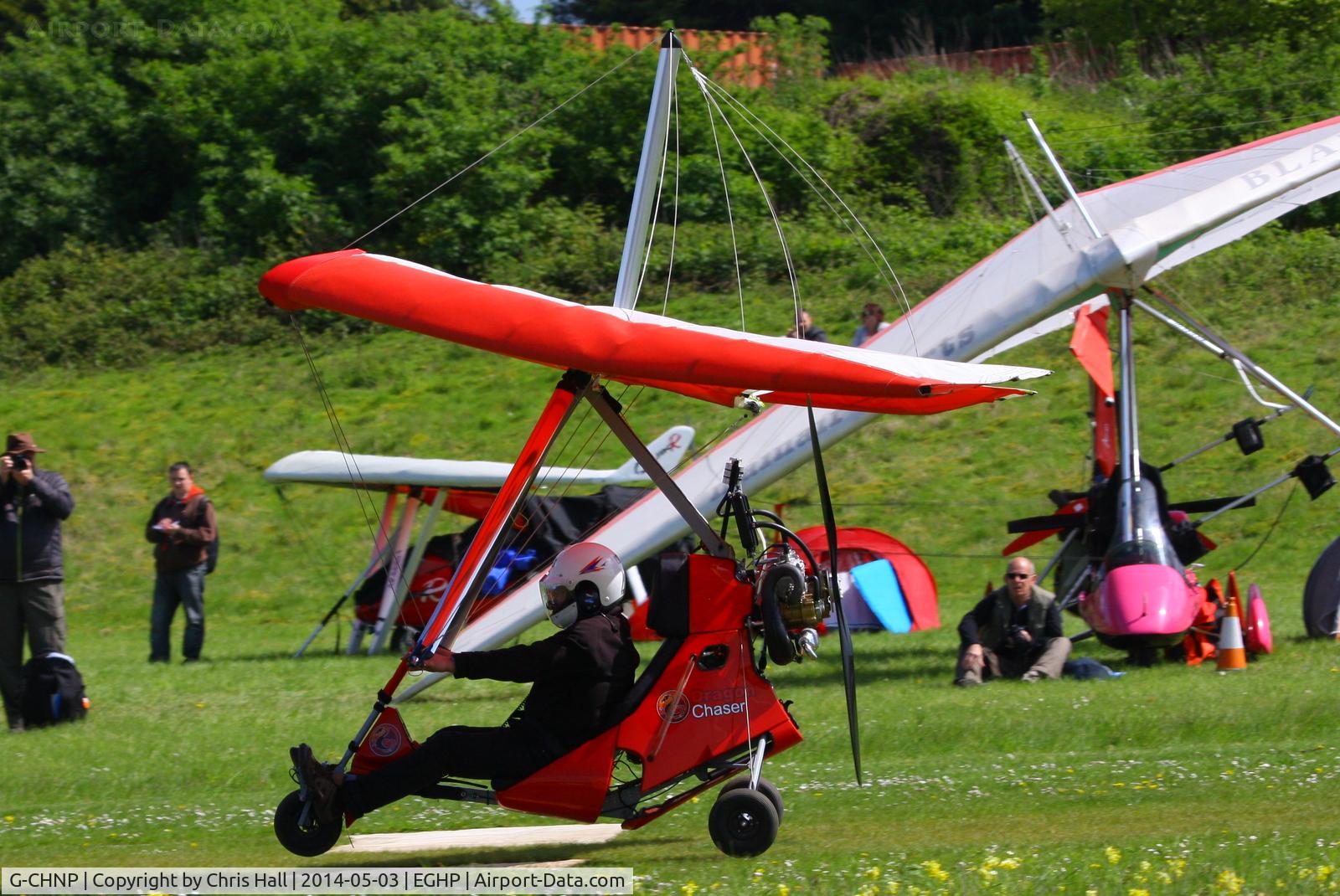 G-CHNP, 2012 Flylight Airsports Dragon Chaser C/N 084, at the 2014 Microlight Trade Fair, Popham