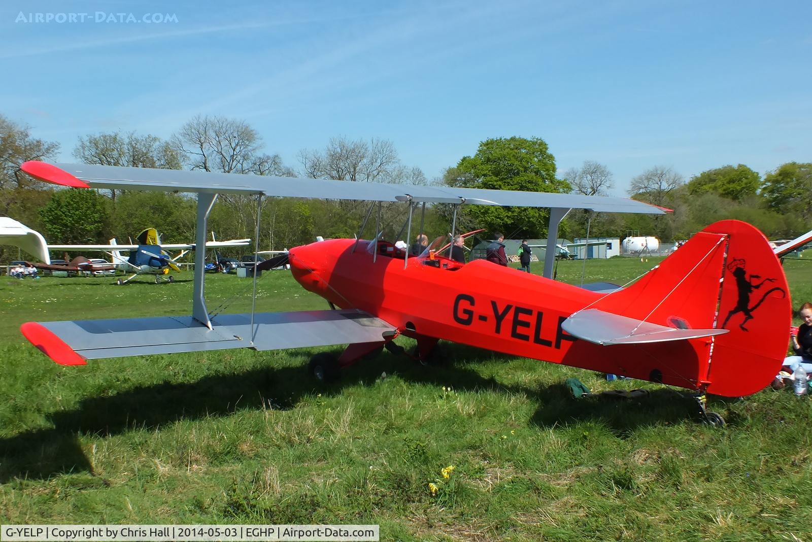 G-YELP, 2013 Light Aircraft Company Sherwood Ranger ST C/N LAA 237B-15135, at the 2014 Microlight Trade Fair, Popham