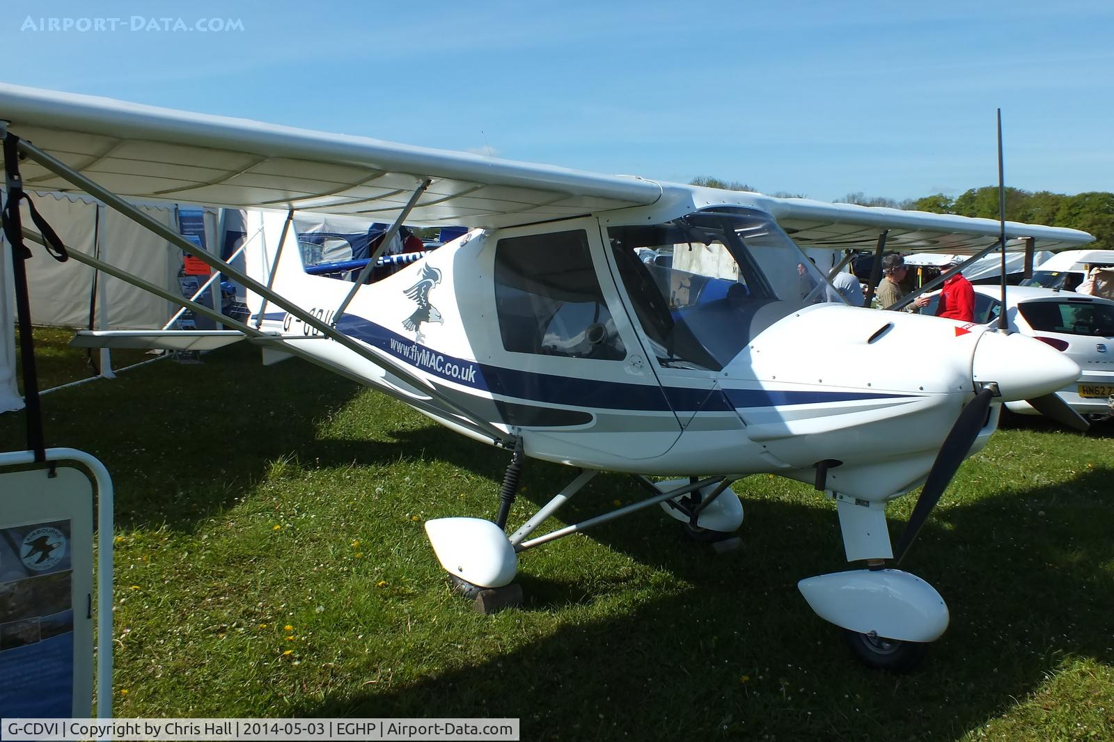 G-CDVI, 2006 Comco Ikarus C42 FB80 C/N 0602-6794, at the 2014 Microlight Trade Fair, Popham