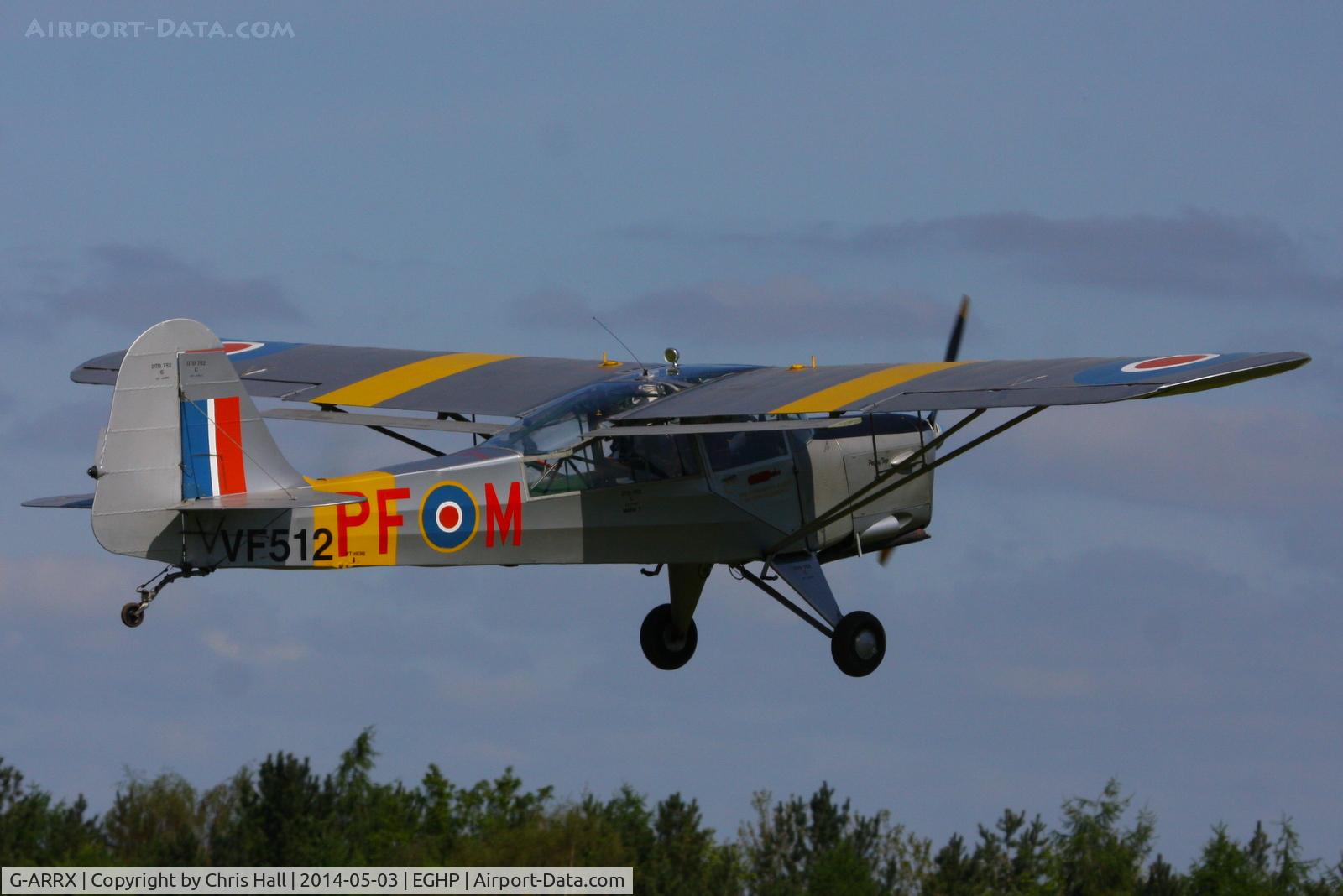 G-ARRX, 1946 Auster 6A Tugmaster C/N 2281, at the 2014 Microlight Trade Fair, Popham