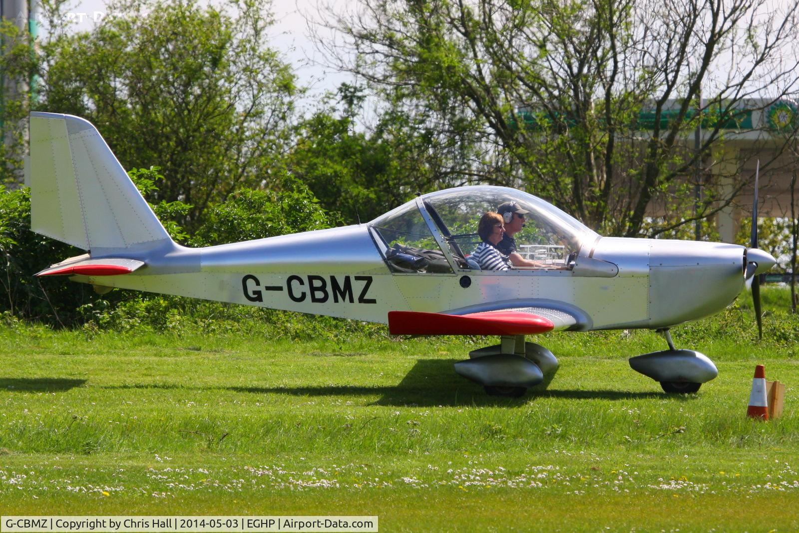 G-CBMZ, 2002 Aerotechnik EV-97 Eurostar C/N PFA 315-13890, at the 2014 Microlight Trade Fair, Popham