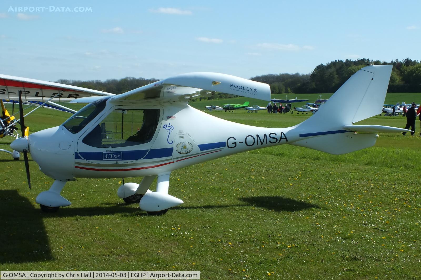 G-OMSA, 2009 Flight Design CTSW C/N 8501, at the 2014 Microlight Trade Fair, Popham