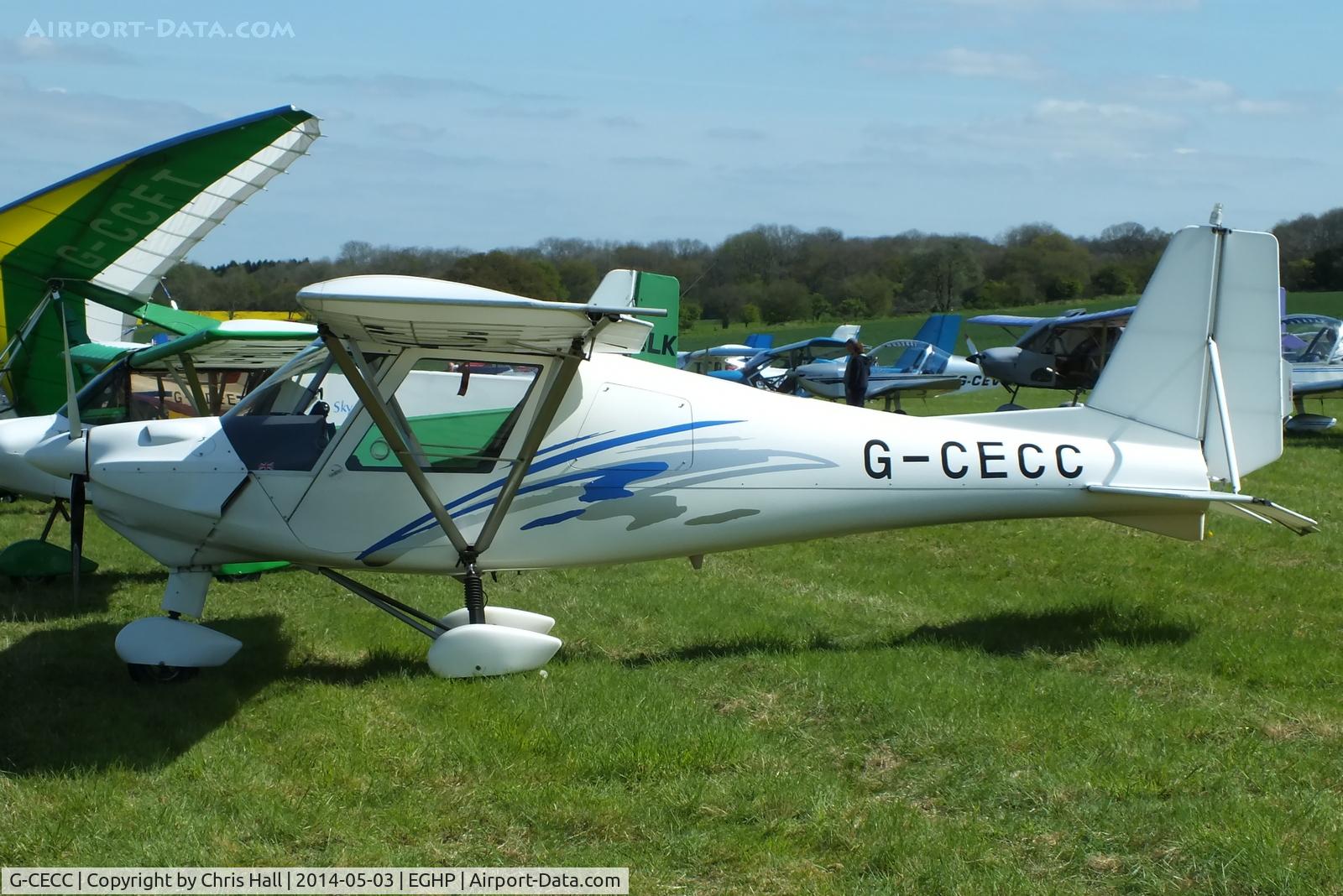 G-CECC, 2006 Comco Ikarus C42 FB80 C/N 0607-6832, at the 2014 Microlight Trade Fair, Popham