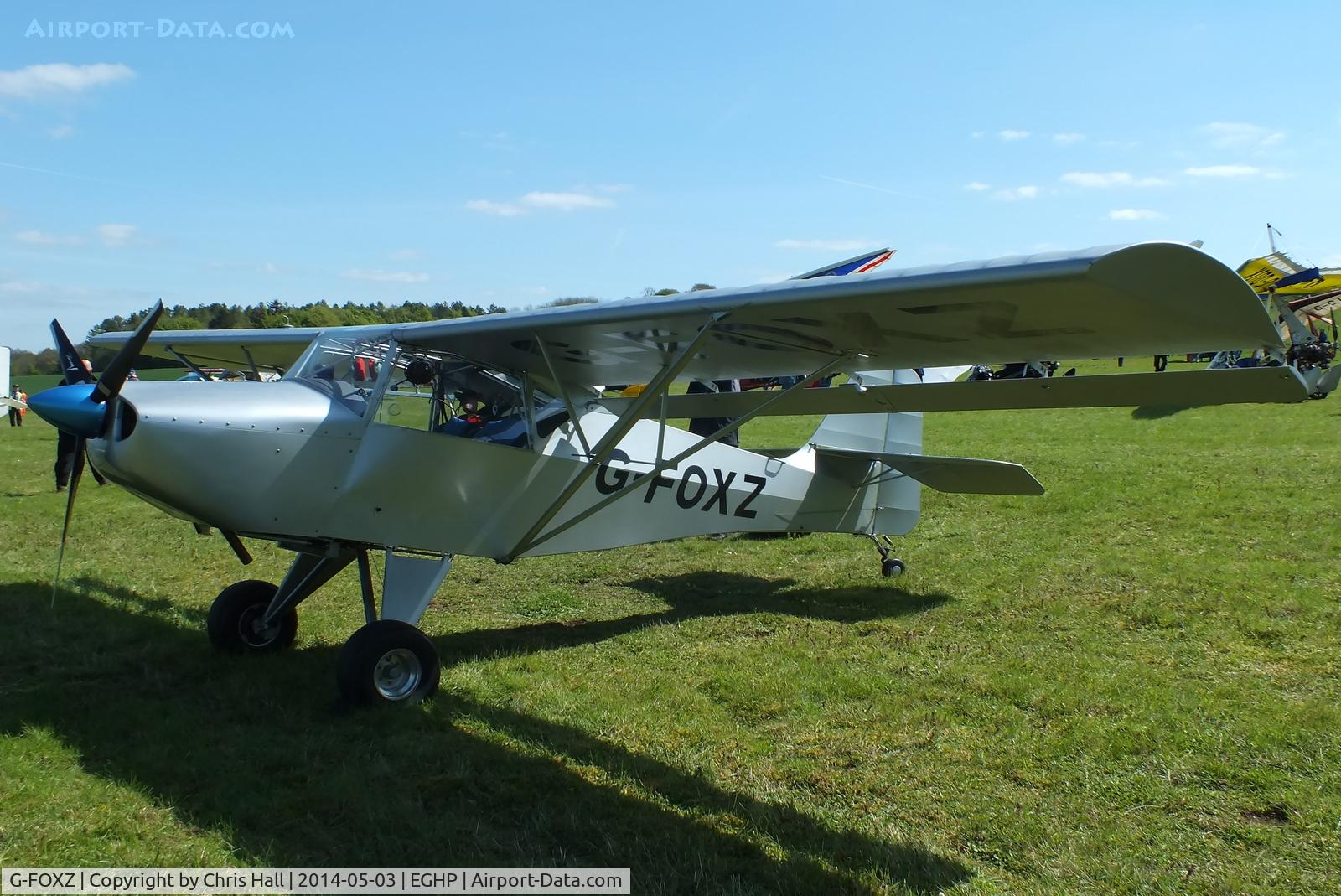 G-FOXZ, 2004 Denney Kitfox C/N PFA 172-11834, at the 2014 Microlight Trade Fair, Popham
