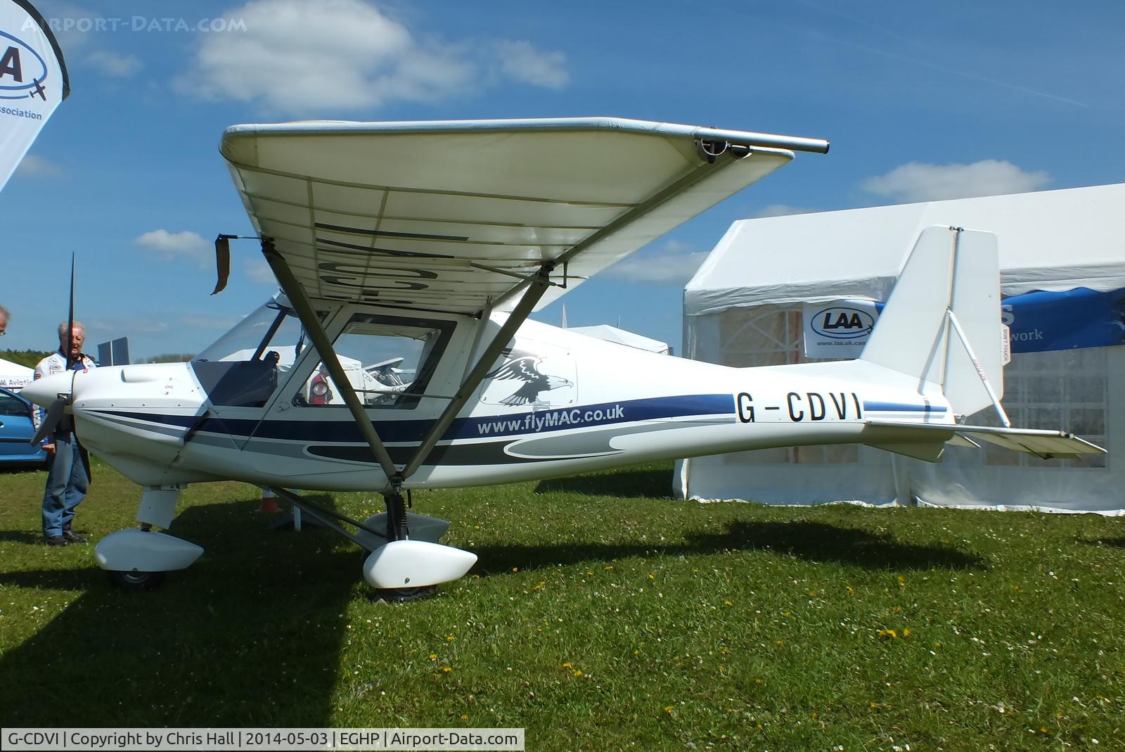 G-CDVI, 2006 Comco Ikarus C42 FB80 C/N 0602-6794, at the 2014 Microlight Trade Fair, Popham
